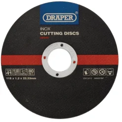 Inox Flat Metal Cutting Discs, 115 x 22.2 x 1.2mm (Pack of 10)
