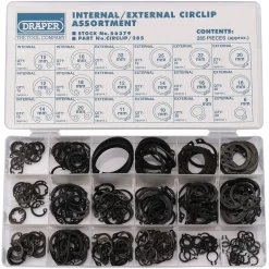 Internal and External Circlip Assortment (285 Piece)