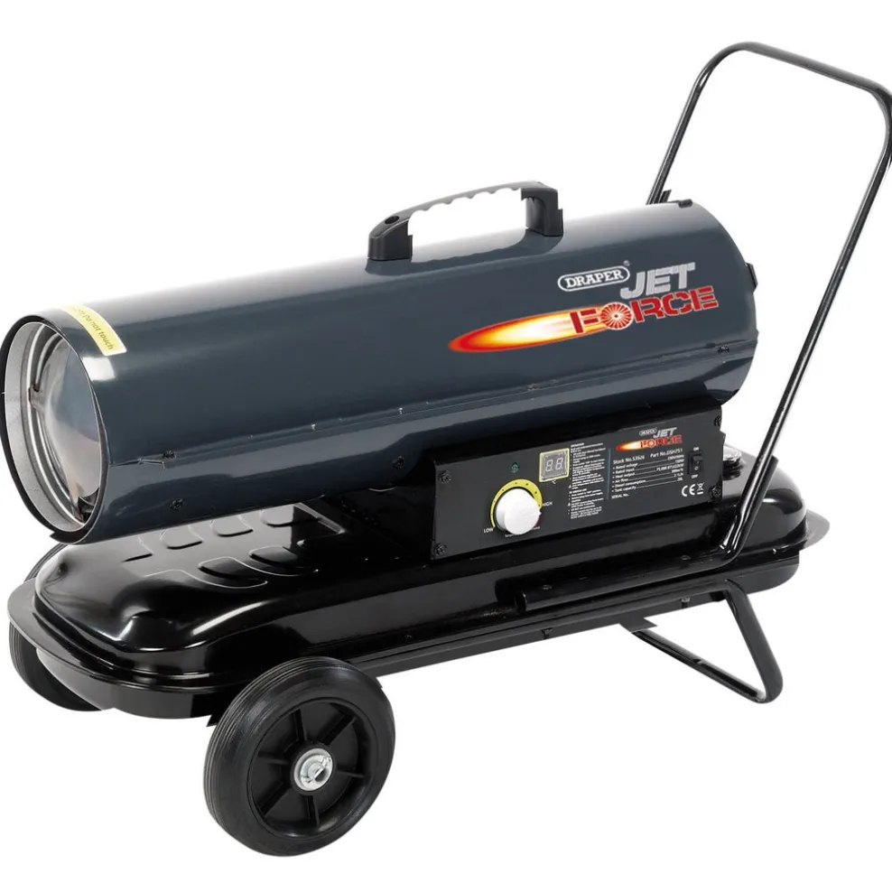 Jet Force Diesel and Kerosene Space Heater with Wheels, 75,000 BTU/22kW