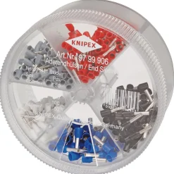 KNIPEX 97 99 906 Assortment Boxes with 450 insulated Wire Ferrules 5 x Wire Ferrule Sets