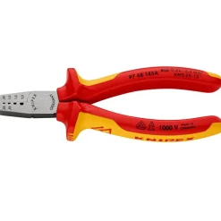 KNIPEX 97 68 145 A VDE Crimping Pliers for Wire Ferrules, 145mm