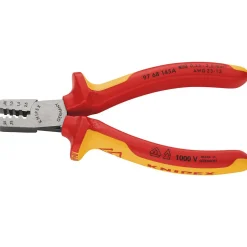 KNIPEX 97 68 145 A VDE Crimping Pliers for Wire Ferrules, 145mm