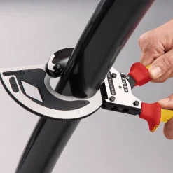 KNIPEX 95 36 320 Cable Cutter (ratchet principle, 3-stage) insulated with multi-component grips, VDE-tested black atramentized, 320mm