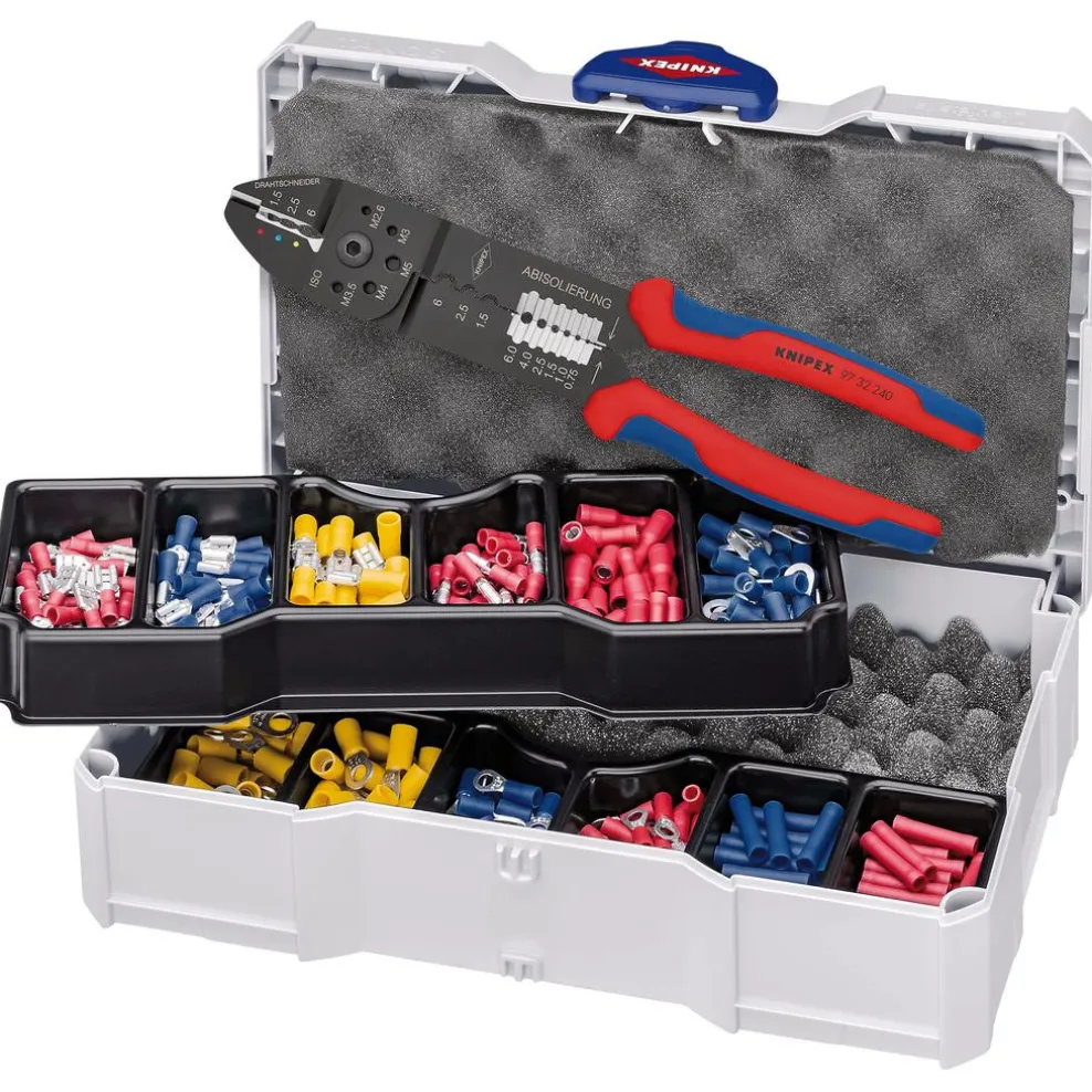 KNIPEX 97 90 26 Crimp Assortment for Cable Connectors, 1 x 97 22 241, 13 Parts, 265mm