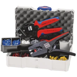 KNIPEX 97 90 17 Crimp Assortment for Wire Ferrules, 1 x 12 42 195, 1 x 97 53 09, 8 x Wire Ferrule Sets