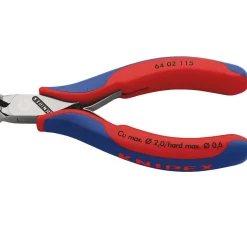 KNIPEX 64 02 115 Electronics End Cutting Nipper with Multi-Component Grips, 115mm