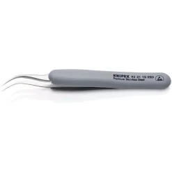 KNIPEX 92 31 10 ESD Precision Tweezers with rubber handles ESD, 122mm