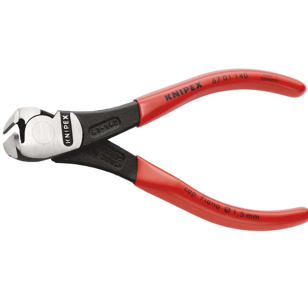 KNIPEX 67 01 140 High Leverage End Cutting Nippers, 140mm