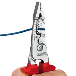 KNIPEX 13 76 200 ME VDE Wire Stripper with Multi-Component Grips, 200mm