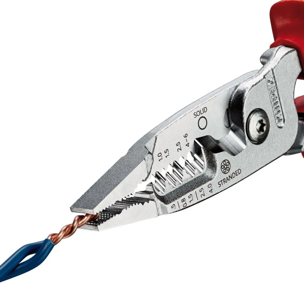 KNIPEX 13 76 200 ME VDE Wire Stripper with Multi-Component Grips, 200mm