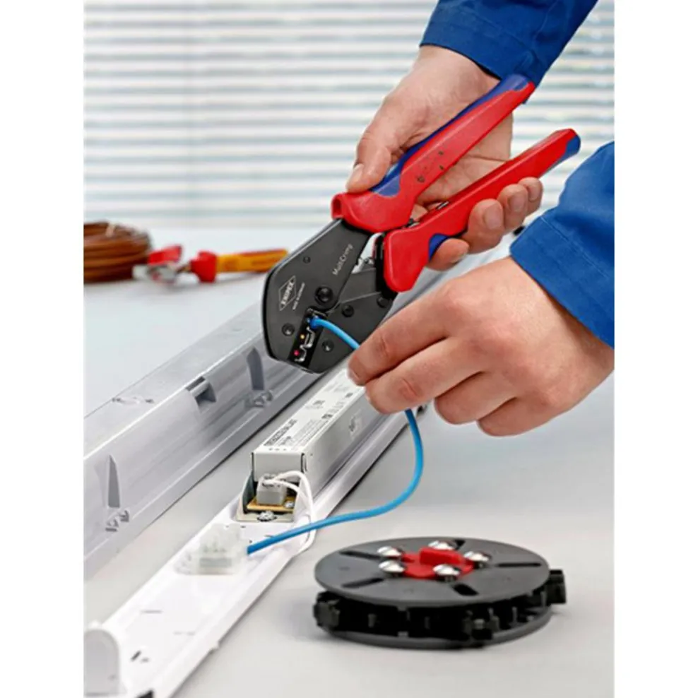 KNIPEX 97 33 01 MultiCrimp® Lever Action Crimping Pliers, 0.25 — 6.0 mm² Capacity, 250mm