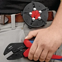 KNIPEX 97 33 01 MultiCrimp® Lever Action Crimping Pliers, 0.25 — 6.0 mm² Capacity, 250mm