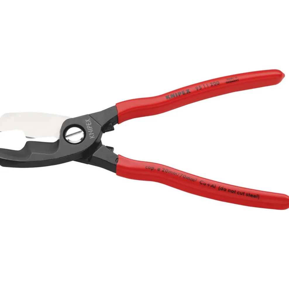 KNIPEX 95 11 200 SB Cable Shears with Twin Cutting Edge, 200mm