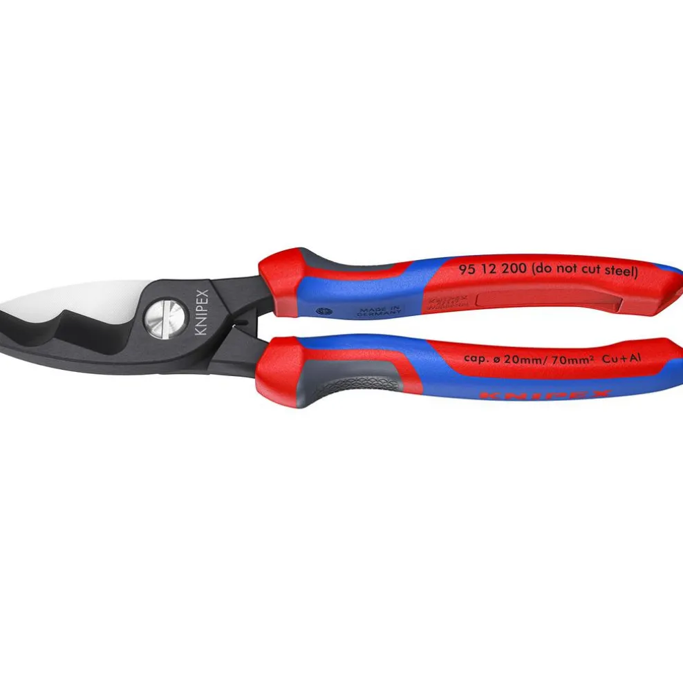 KNIPEX 95 12 200 SB Cable Shears with Twin Cutting Edge, 200mm