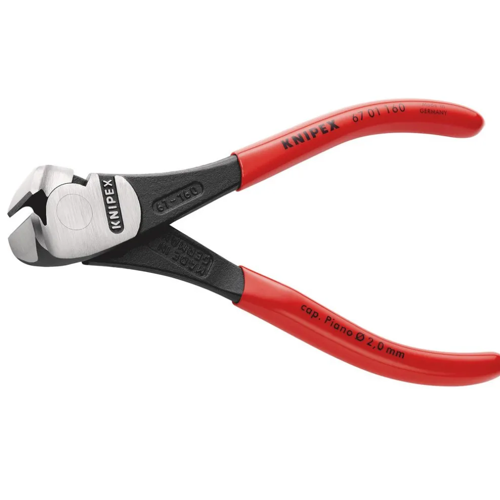 KNIPEX 67 01 160 SBE High Leverage End Cutting Nippers, 160mm
