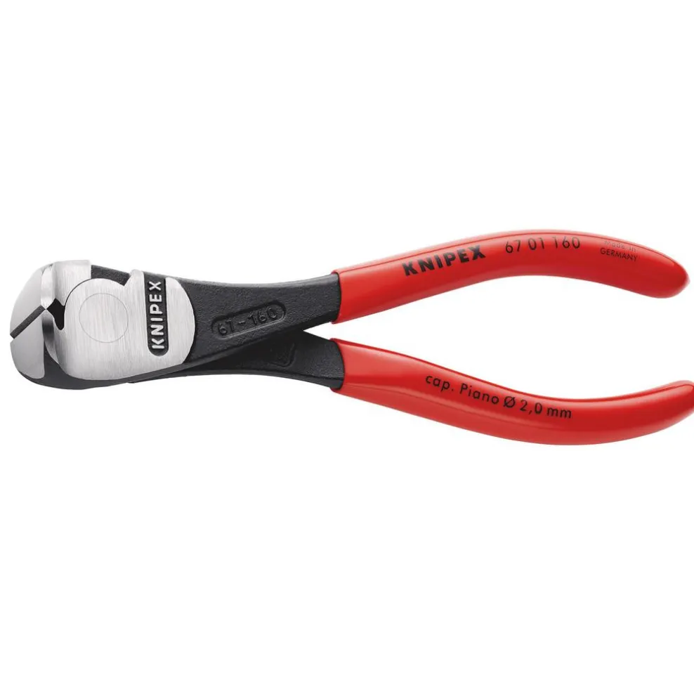 KNIPEX 67 01 160 SBE High Leverage End Cutting Nippers, 160mm