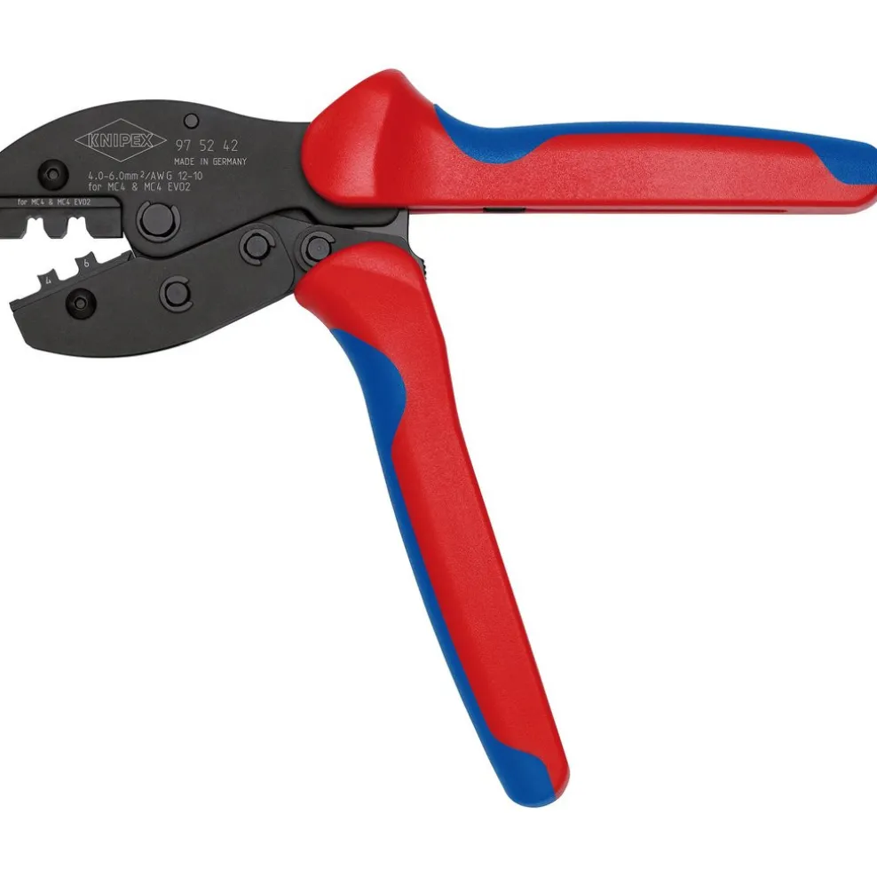 KNIPEX 97 52 42 SB PreciForce® Crimping Pliers for MC4/MC4 EVO, 220mm
