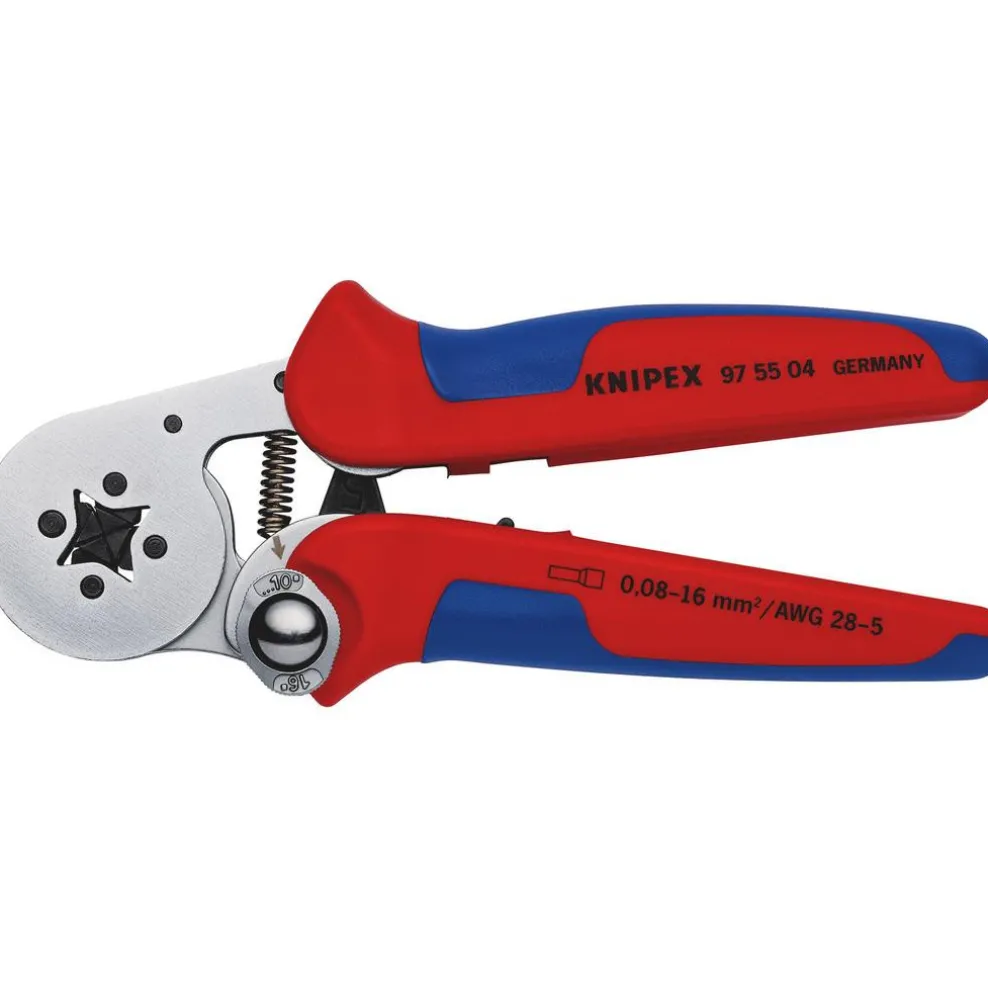 KNIPEX 97 55 04 SB Self-Adjusting Crimping Pliers, 180mm