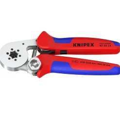 KNIPEX 97 55 14 SB Self-Adjusting Crimping Pliers, 2 x 6 mm², 180mm