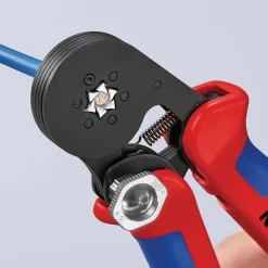 KNIPEX 97 53 14 SB Self- Adjusting Crimping Pliers, 2 x 10 mm², 180mm