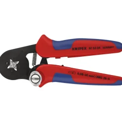 KNIPEX 97 53 04 SB Self-Adjusting Crimping Pliers,2 x 6 mm², 180mm