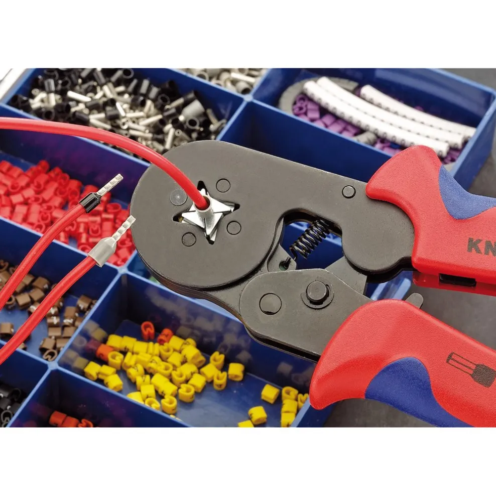 KNIPEX 97 53 04 SB Self-Adjusting Crimping Pliers,2 x 6 mm², 180mm
