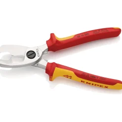 KNIPEX 95 16 200 SB VDE Insulated Cable Shears with Twin Cutting Edge, 200mm