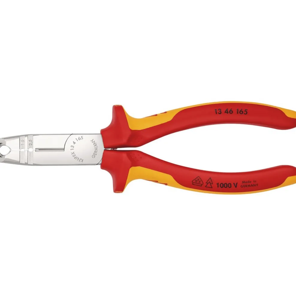 KNIPEX 13 46 165 SB VDE Stripping Pliers, 165mm