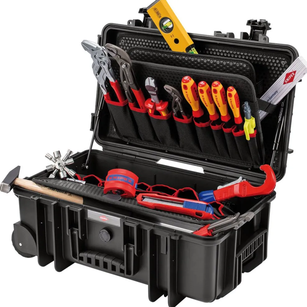 KNIPEX 00 21 33 S Tool Case "Robust26 Move" Plumbing, 17 Parts