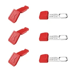 KNIPEX 00 63 06 TCR TetheredTool Clips + ColorCode Clips Red, 3 Pieces Each, 122mm
