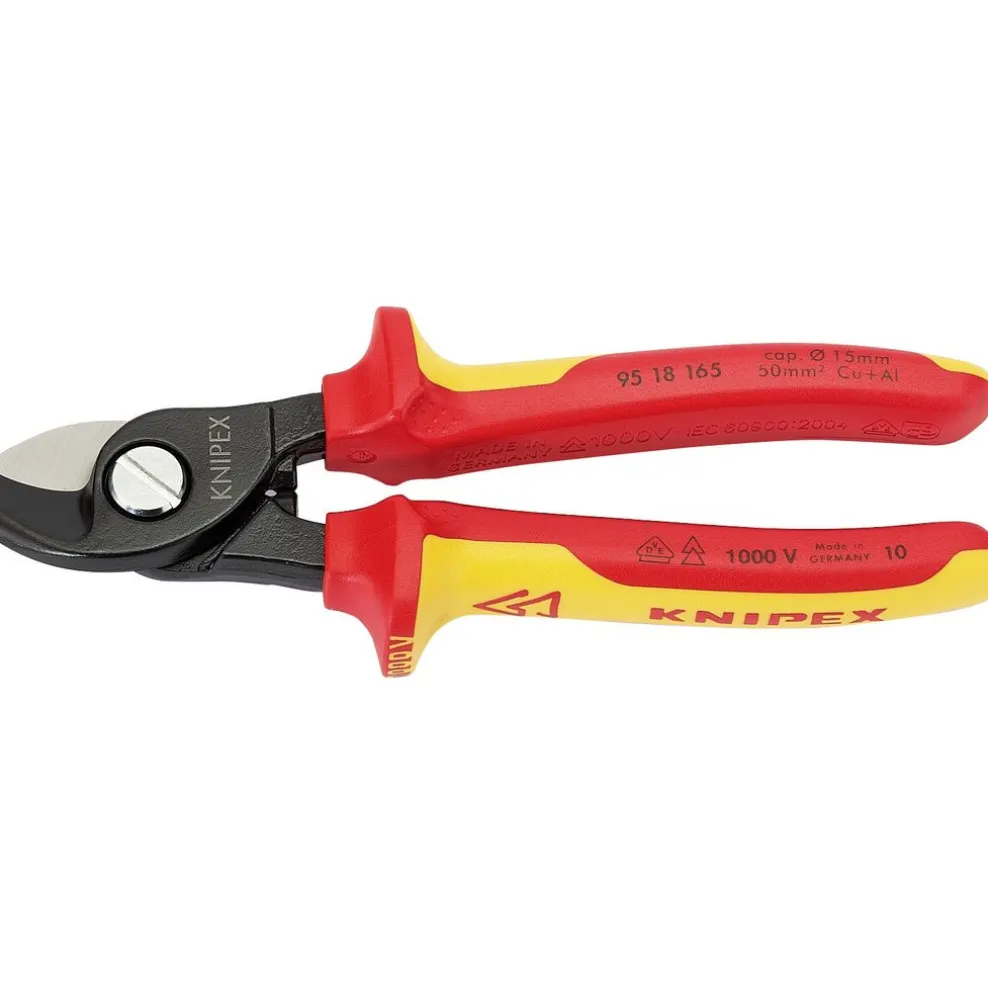 KNIPEX 95 18 165UKSBE VDE Fully Insulated Cable Shears, 165mm