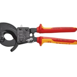 KNIPEX 95 36 250 VDE Heavy Duty Cable Cutter, Ratchet Action, 250mm