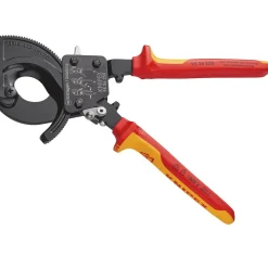 KNIPEX 95 36 250 VDE Heavy Duty Cable Cutter, Ratchet Action, 250mm