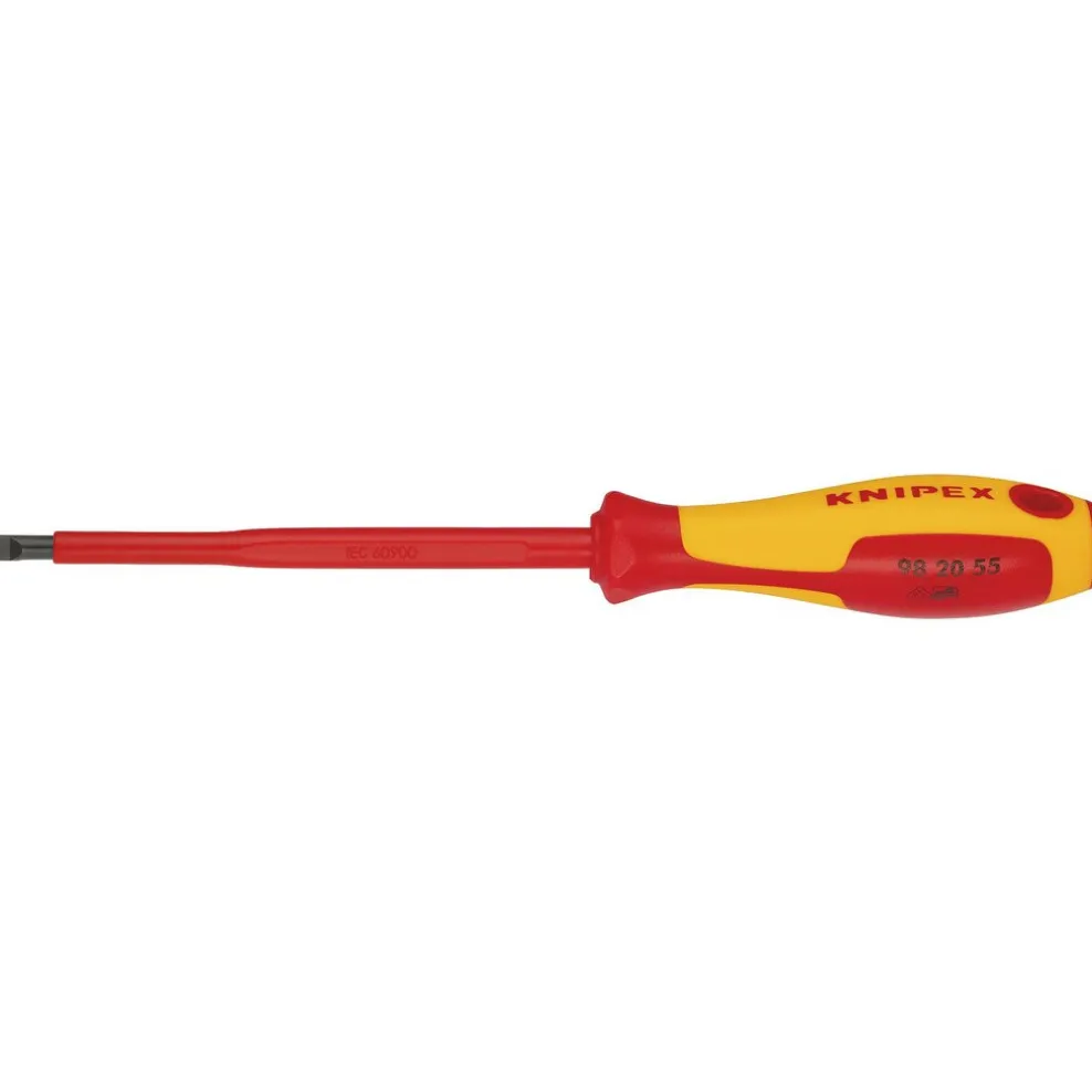 KNIPEX 98 20 55 VDE Insulated Slotted Screwdriver, 5.5 x 125mm