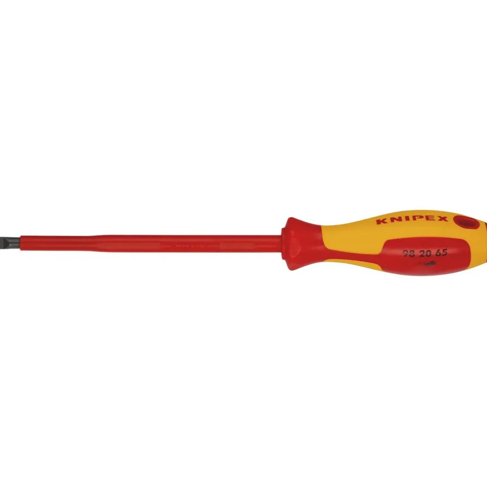 KNIPEX 98 20 65 VDE Insulated Slotted Screwdriver, 6.5 x 150mm