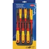 KNIPEX 00 20 12 VO4 VDE Slotted/Phillips®/Pozidriv® Screwdriver Set, 6 Parts