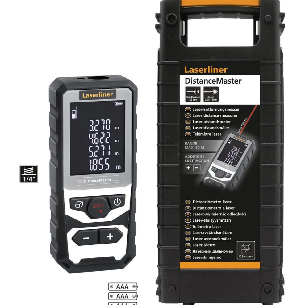 Laserliner 080.982A DistanceMaster Laser Rangefinder, 50m
