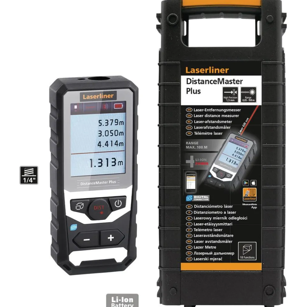 Laserliner 080.983A DistanceMaster Plus Laser Rangefinder, 100m
