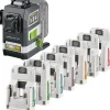 Laserliner 036.380-1 PowerPlane-Laser 3G Multi-18V Three-Dimensional Green Laser Kit with 7 Power Adapters