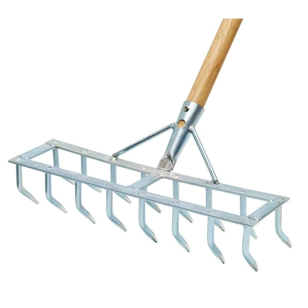 Long Handled Steel Harrow Rake and Scarifier