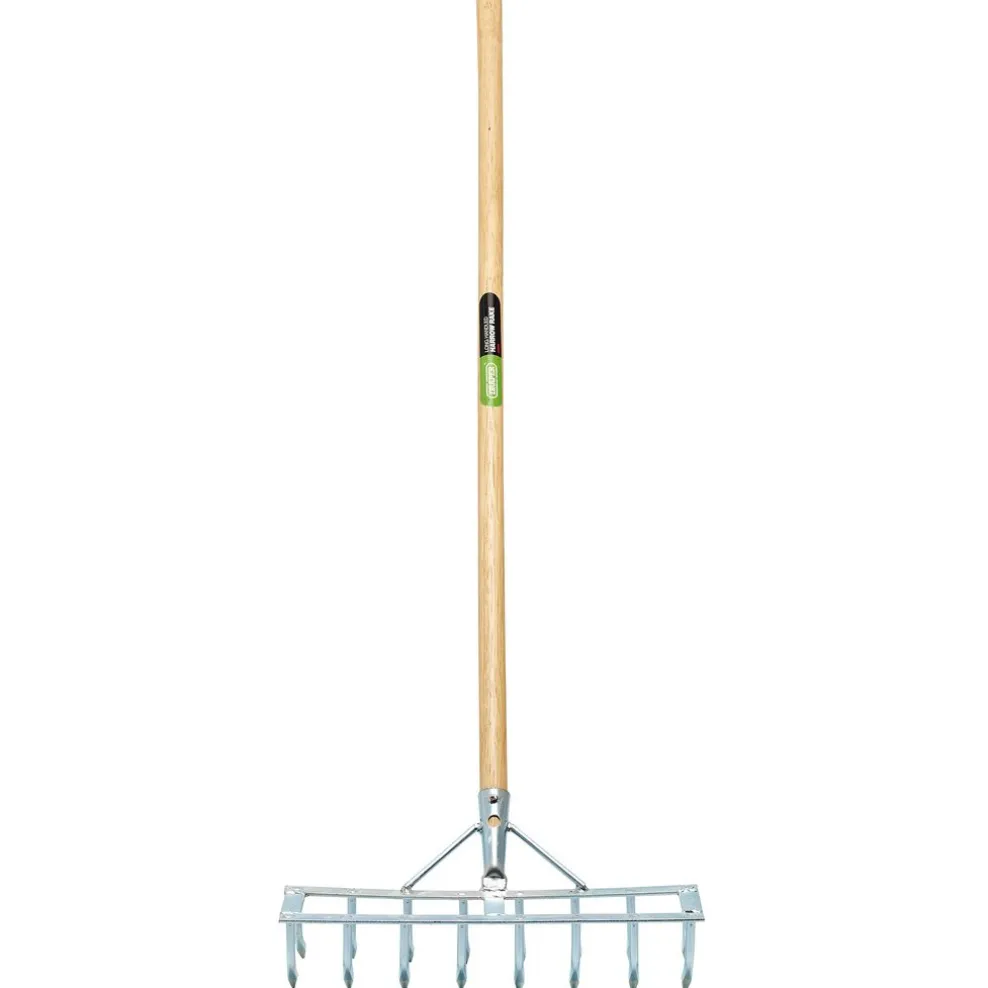Long Handled Steel Harrow Rake and Scarifier