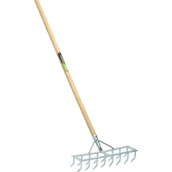 Long Handled Steel Harrow Rake and Scarifier