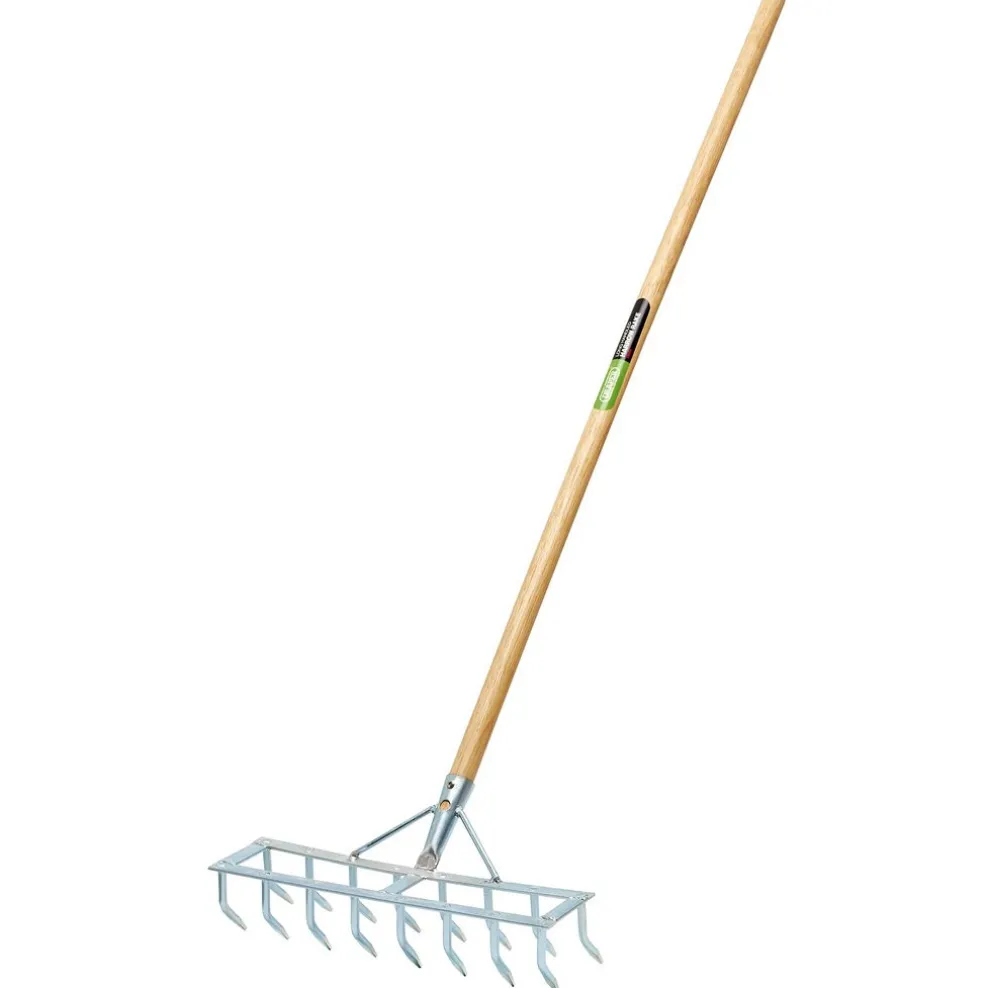 Long Handled Steel Harrow Rake and Scarifier