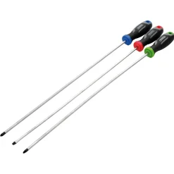 Long Reach Soft Grip Screwdriver Set (3 Piece)