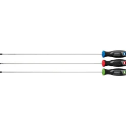 Long Reach Soft Grip Screwdriver Set (3 Piece)