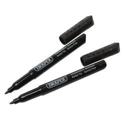 Marker Pens, Black (Pack of 2)