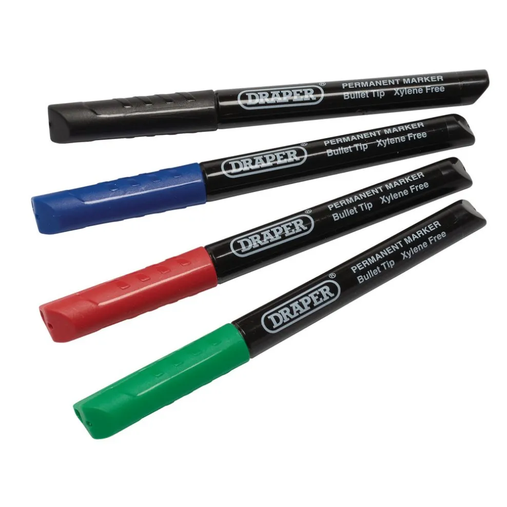 Marker Pens, Multicoloured (Pack of 4)
