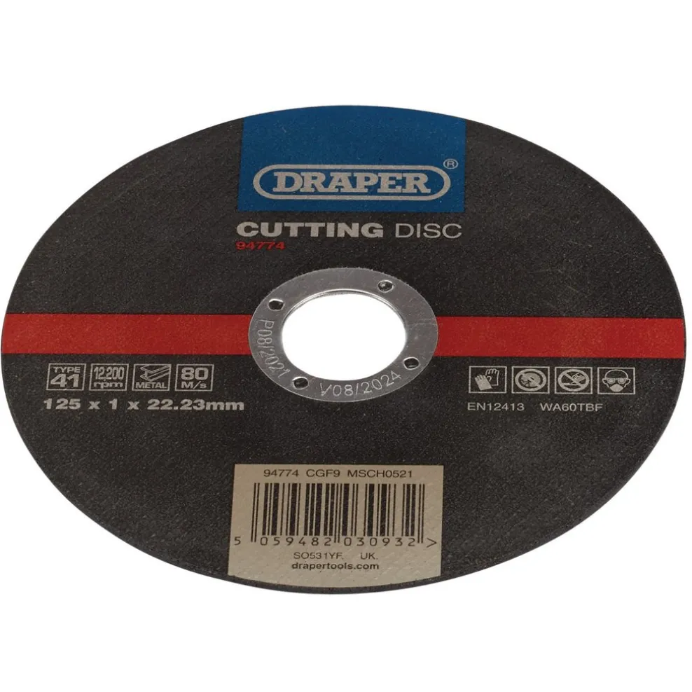 Metal Cutting Disc, 125 x 1 x 22.23mm