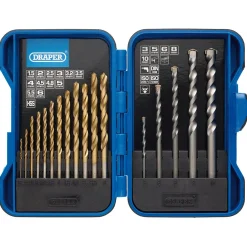 Metric Combination HSS and Masonry Drill Bit Set (17 Piece)
