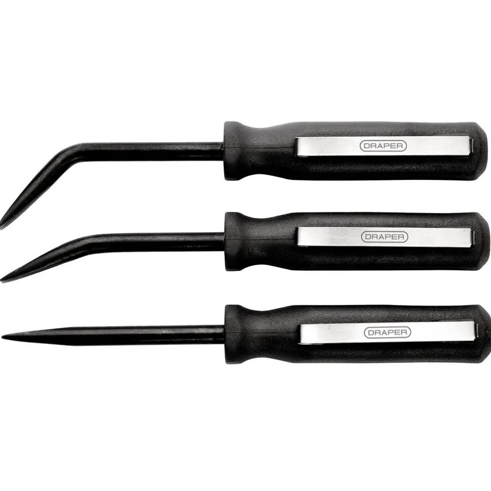 Mini Pry Bar Set, 125mm, Black (3 Piece)
